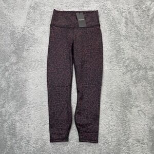 Fabletics Legging Womens Small Red PowerHold Leopard Print Stretch High Waisted